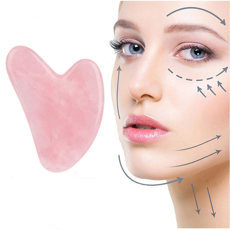 Jade Gua Sha Tool - Tavoletta Gua Sha in Giada Rosa