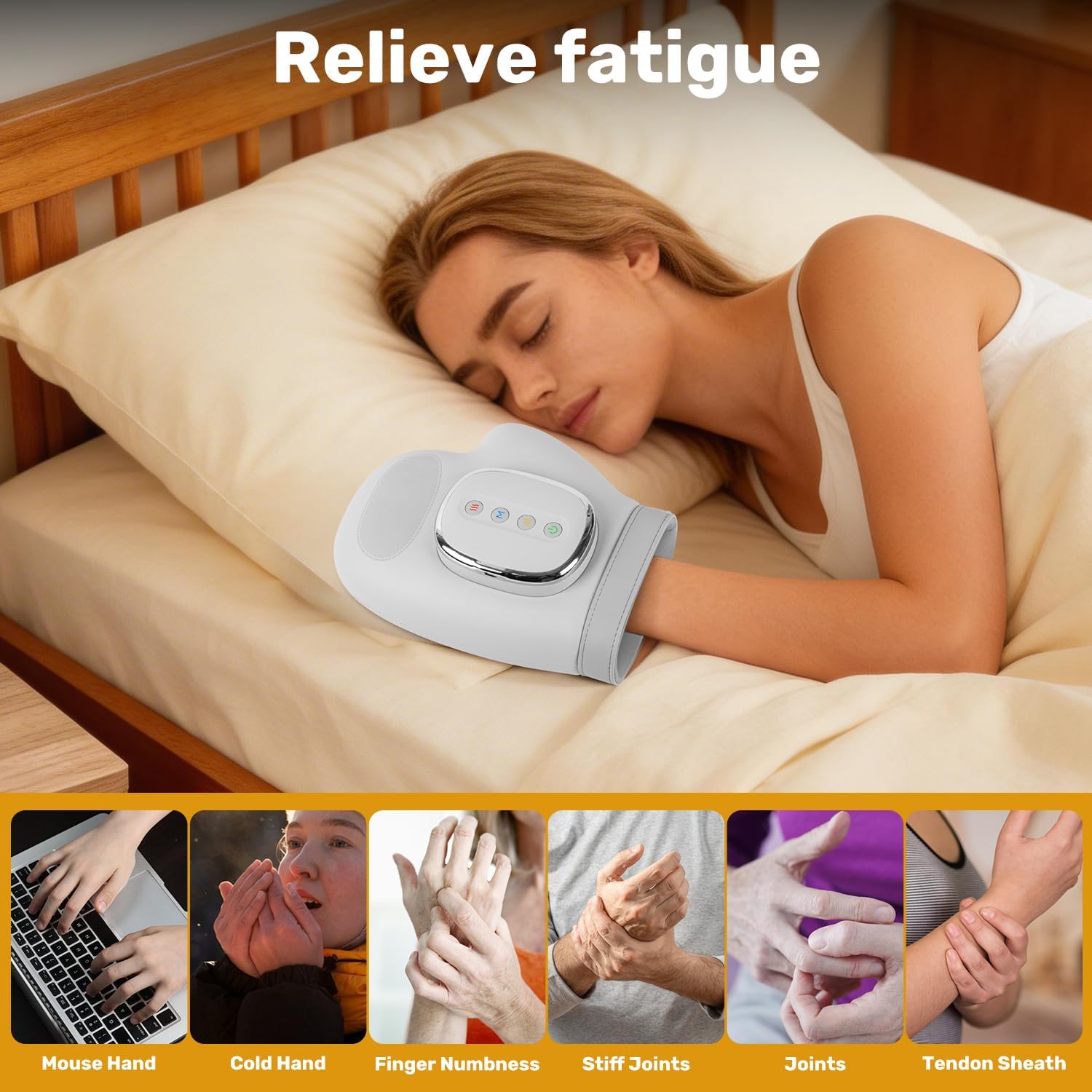 Health Wellness Massage - Massaggiatore per Mani con Compressione ad
