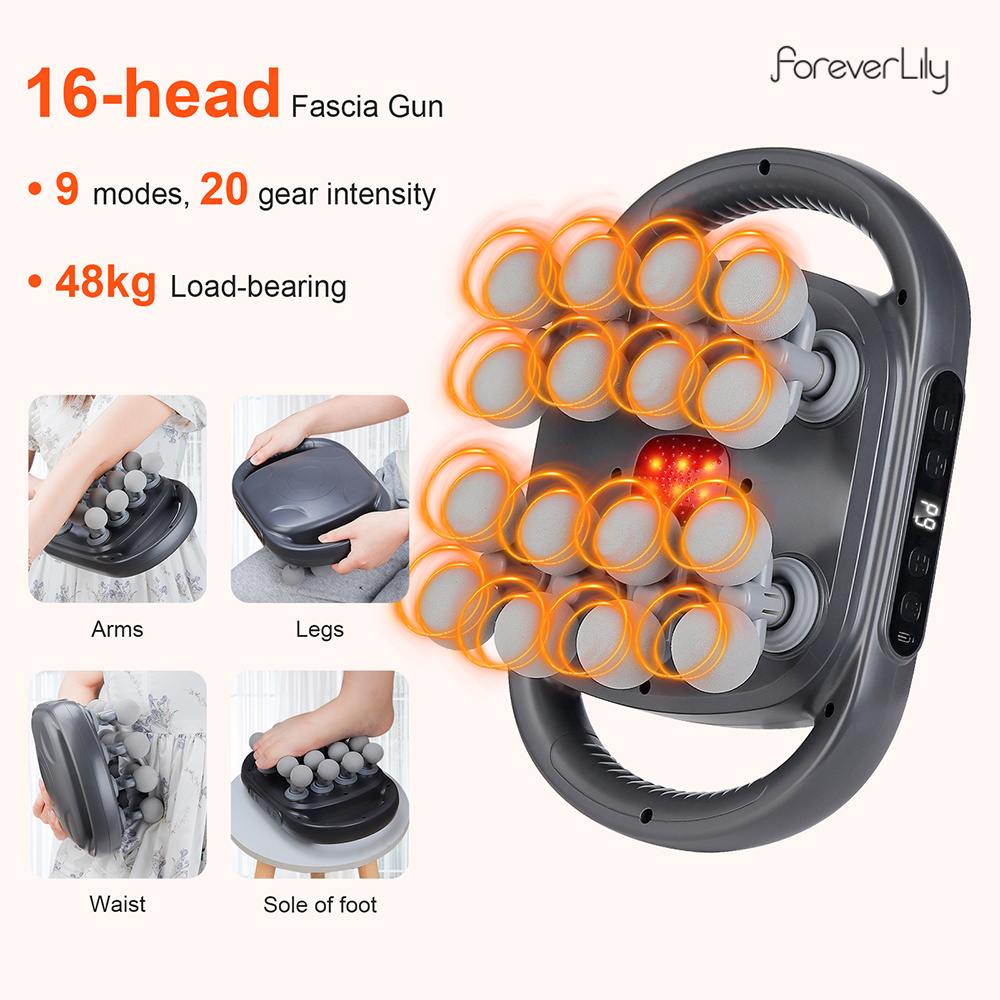 Health Wellness Massage - Pistola per fascia a 16 teste